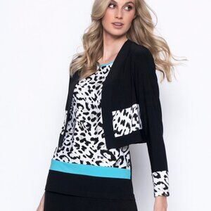 NWT Picadilly Contrast Trimmed Cropped Jacket